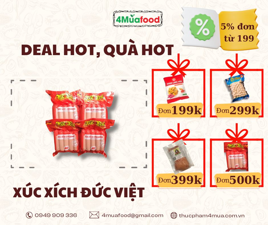 - Xúc xích Đức Việt- Túi 500g