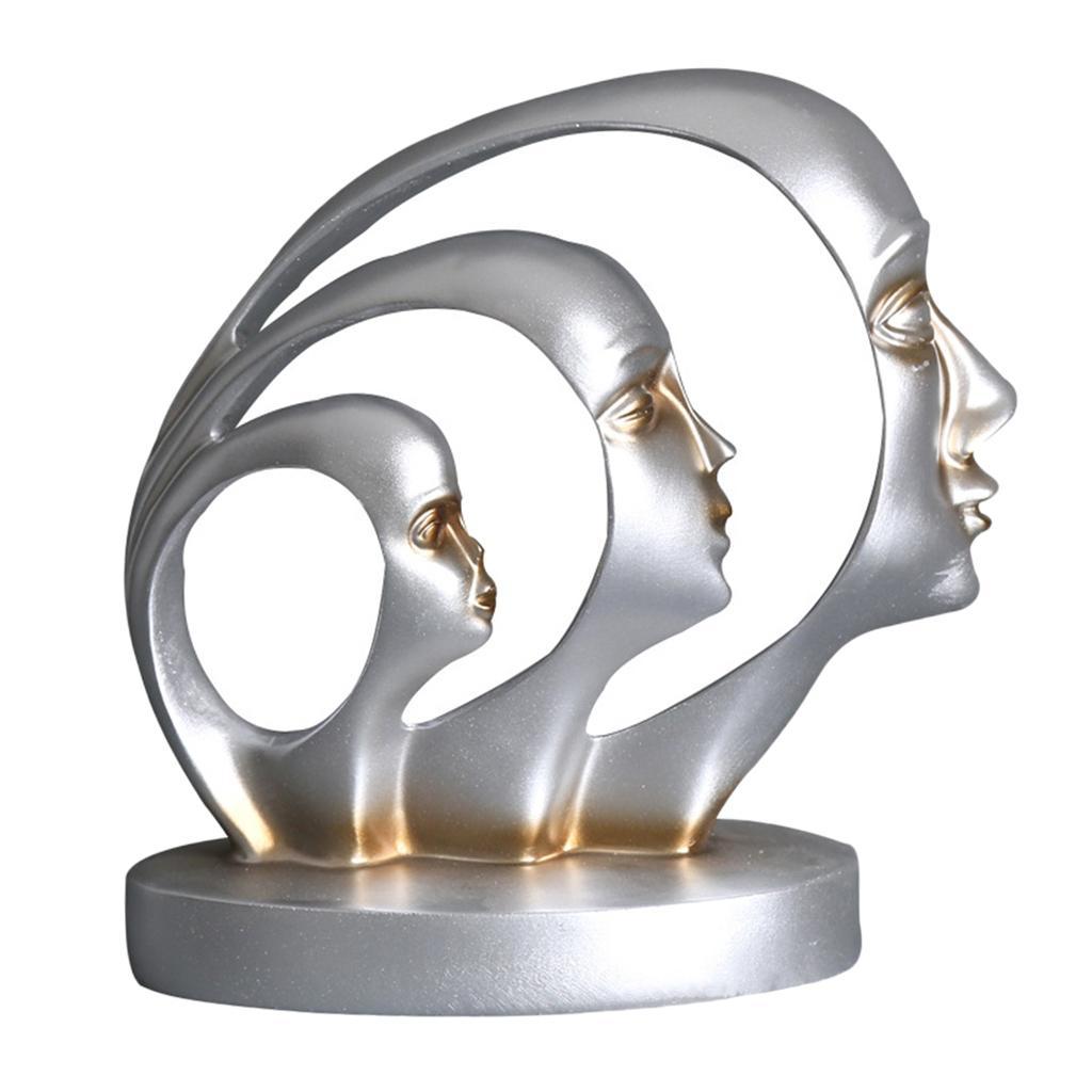 Modern Art Abstract Face Sculpture Figurine Home Resin Ornament