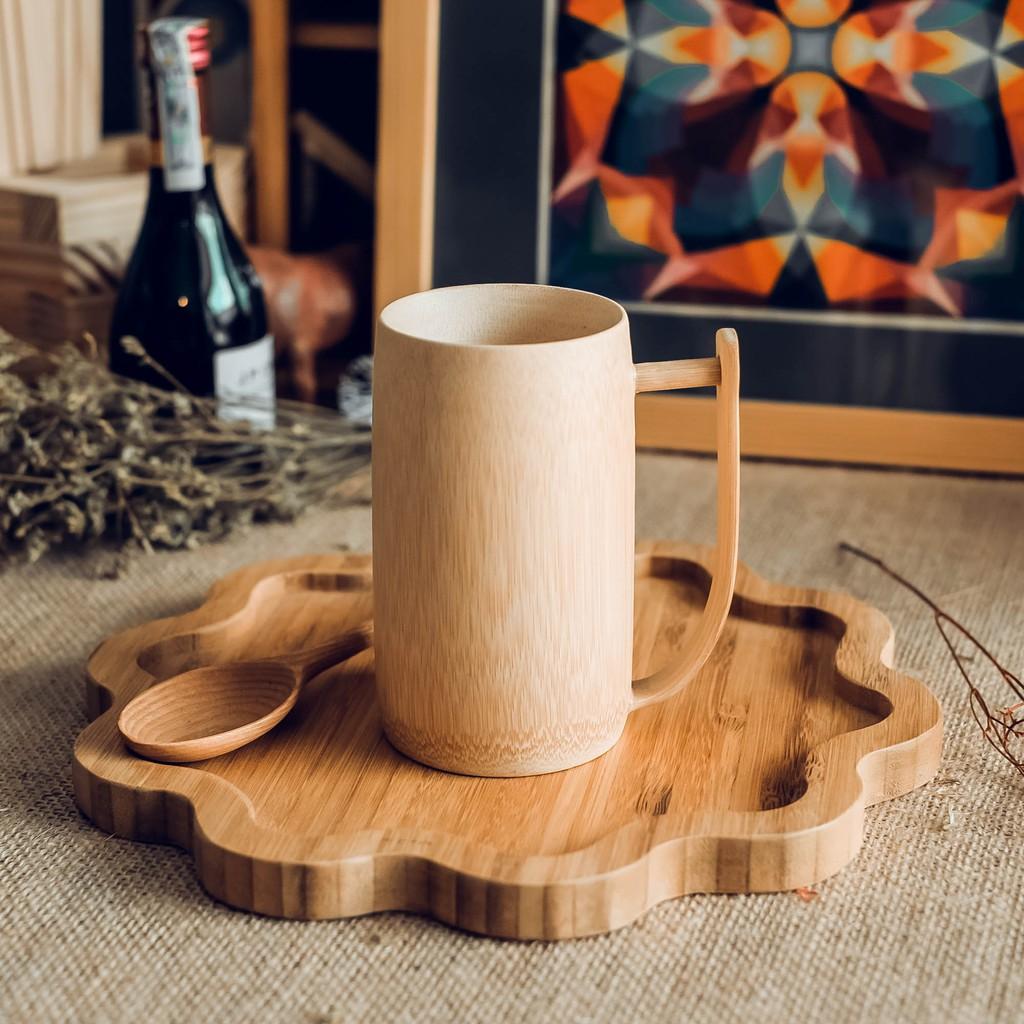 Ly tre có quai - Ly tre handmade - Bamboo cup