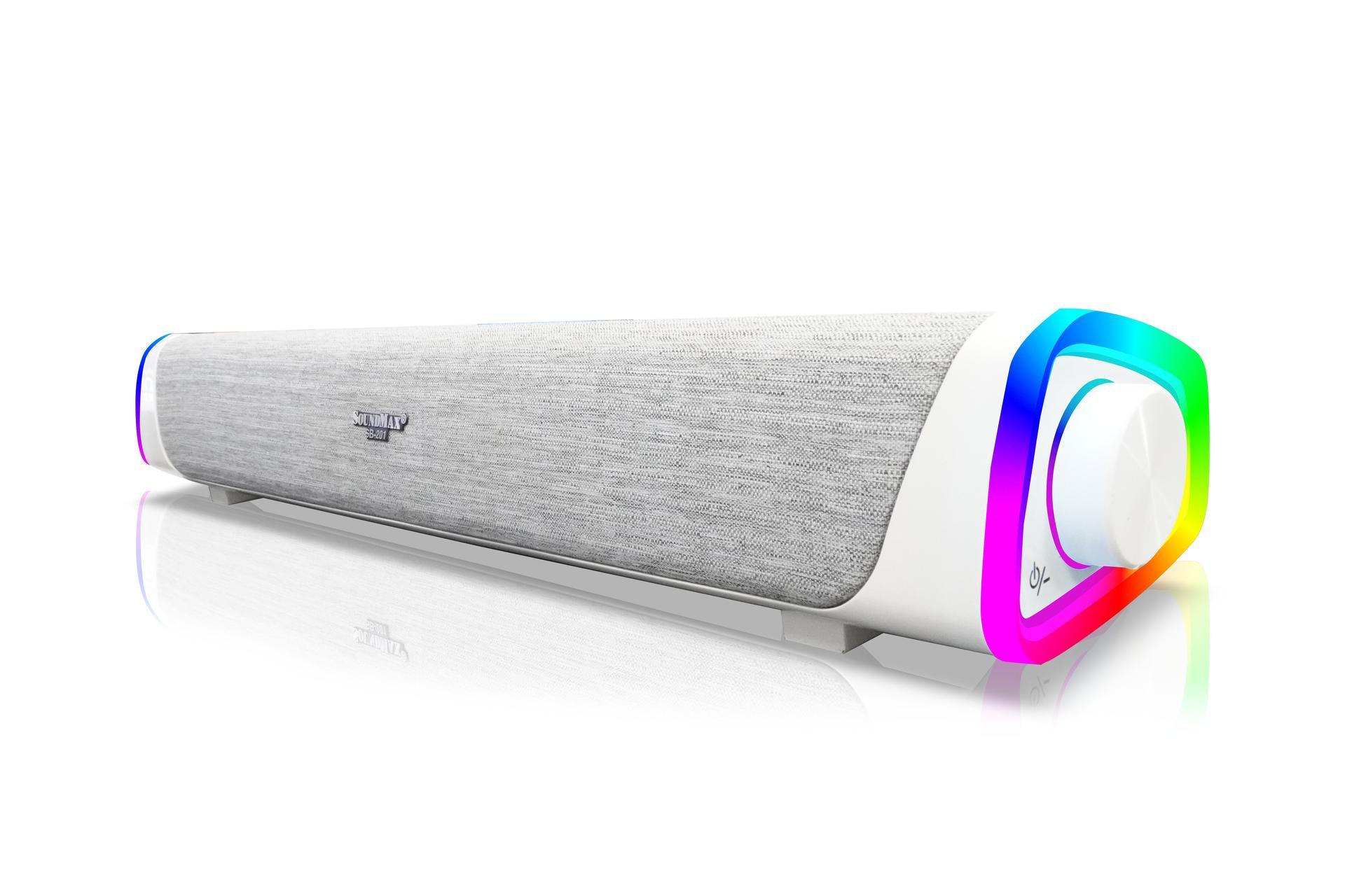 Loa Soundbar SoundMax SB201 LED RGB. Bluetooth 5.0- Hàng chính hãng