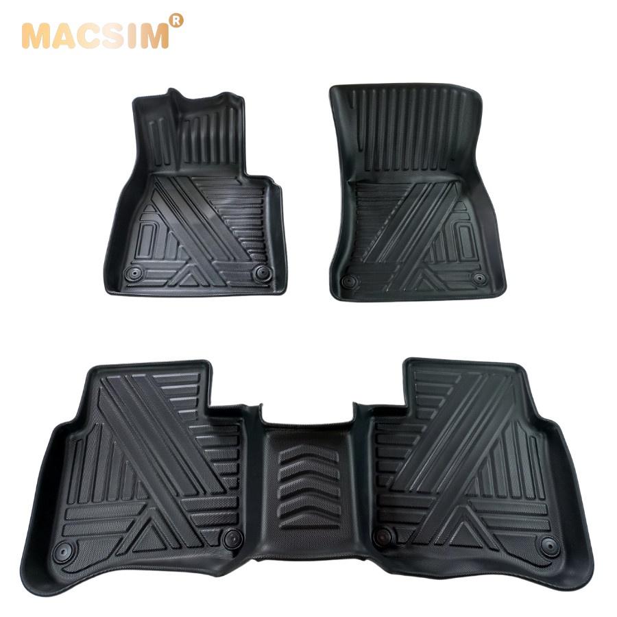Thảm lót sàn xe ô tô Mercedes S Class 2014 - nay Nhãn hiệu Macsim chất liệu nhựa TPE đúc khuôn cao cấp màu đen