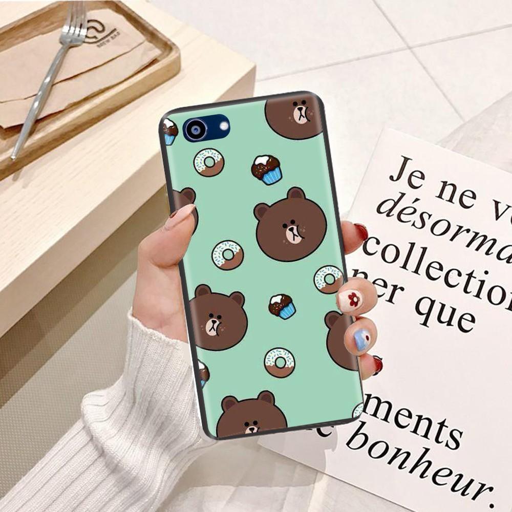 Ốp lưng dành cho điện thoại Oppo Reno 2 Viền dẻo TPU hình Gấu Nâu Cute