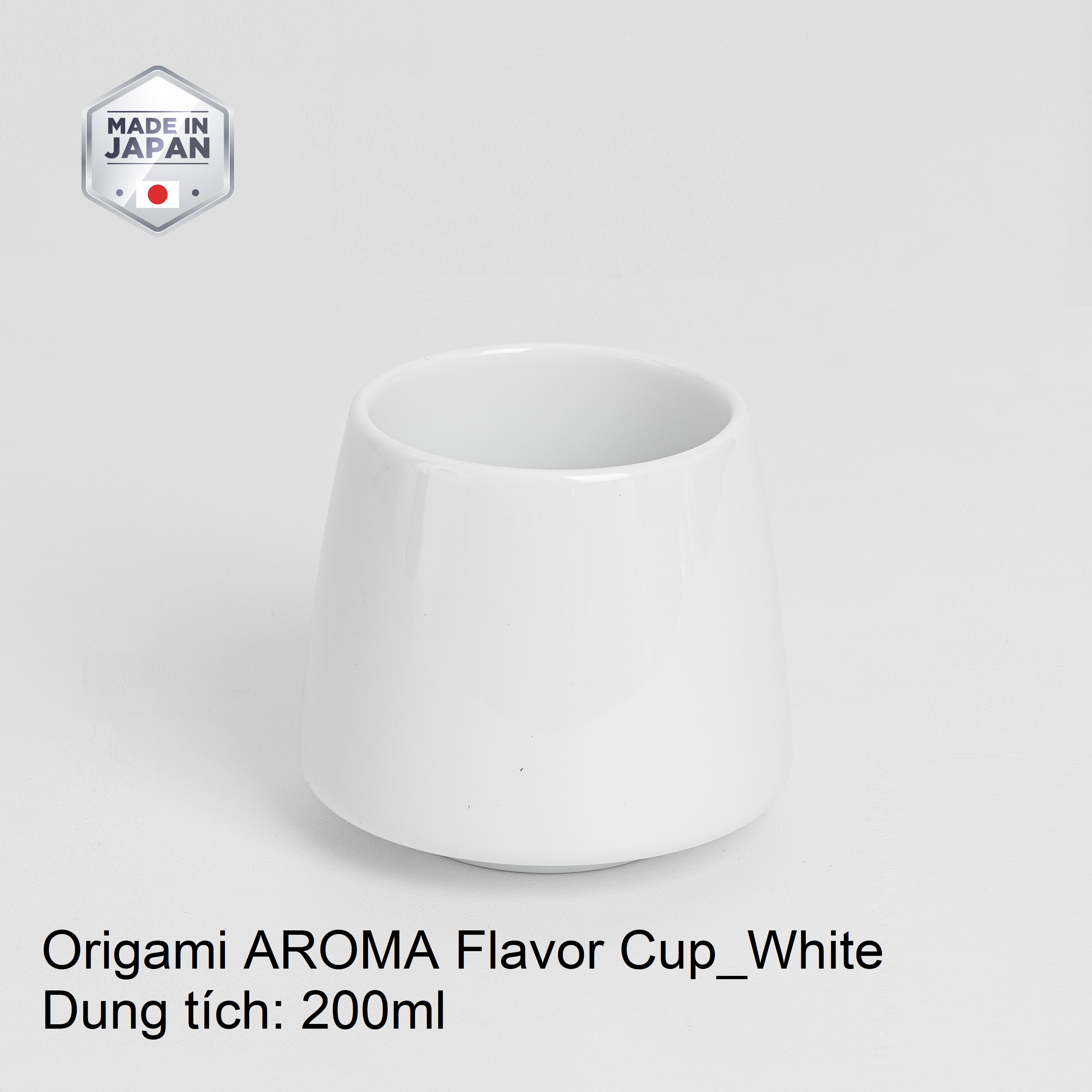 Ly sứ uống trà cà phê Origami Aroma Flavor Cup 200ml