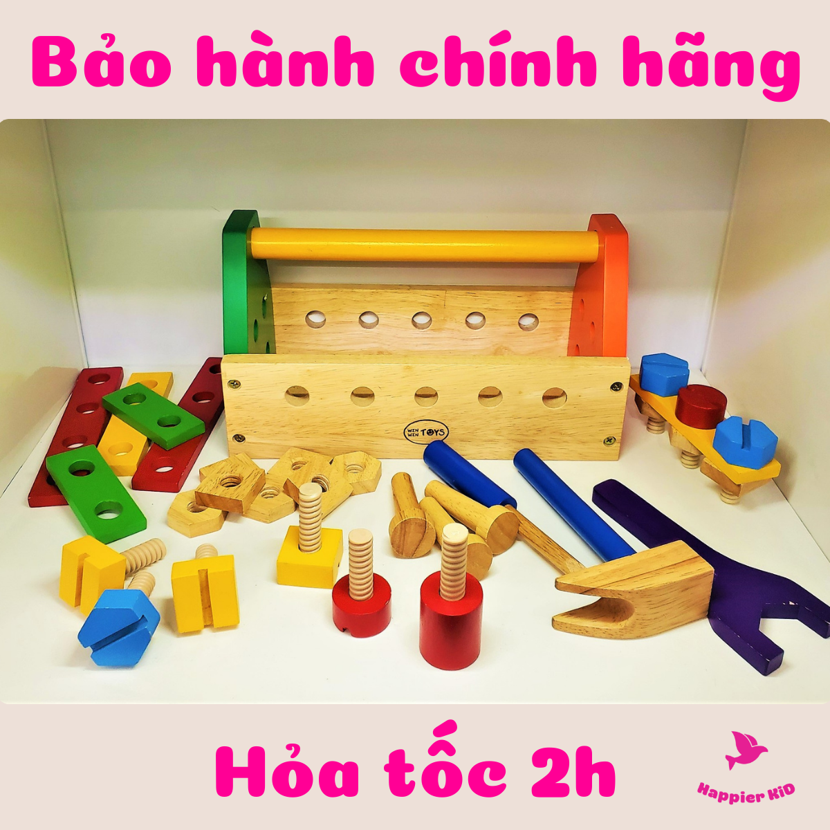 BỘ ĐỒ CHƠI KỸ SƯ, SỬA CHỮA WIN WIN TOYS, BẰNG GỖ, CHẮC CHẮN, NGỘ NGHĨNH CHO BÉ