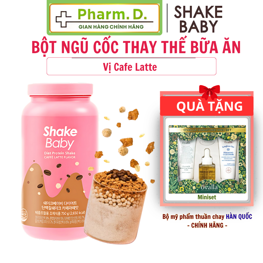 [TẶNG MINISET MỸ PHẨM THUẦN CHAY] Bột Ngũ Cốc Protein Shake Baby 750g Hàn Quốc Thay Thế Bữa Ăn Giúp Kiểm Soát Cân Nặng, Cải Thiện Vóc Dáng từ Hàn Quốc 750g