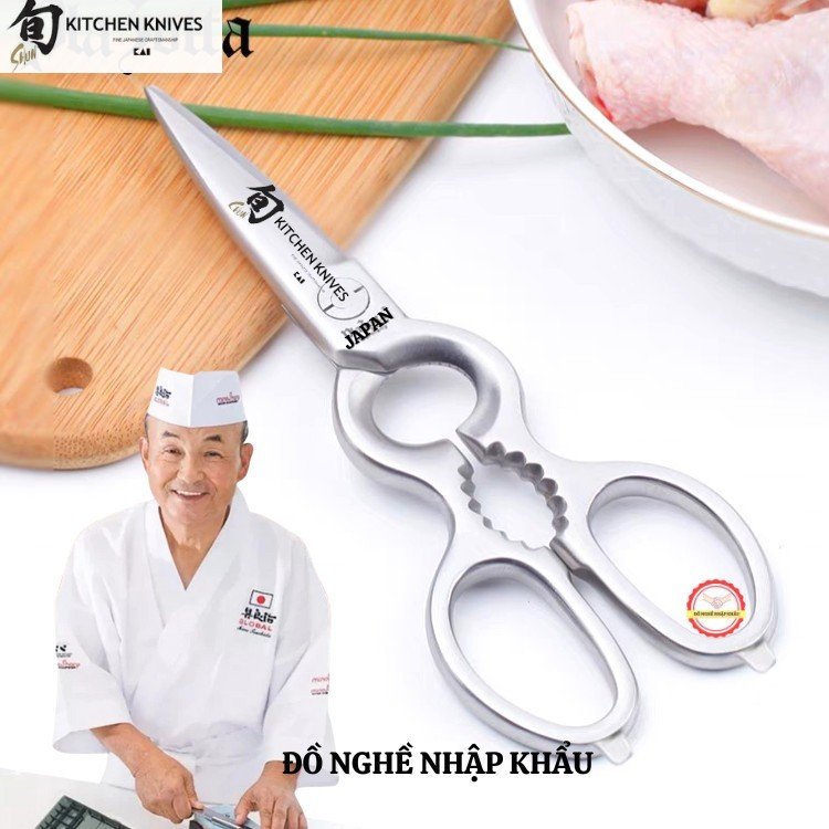 Kéo nhà bếp cao cấp nhập từ Japan-Bằng thép trắng không gỉ