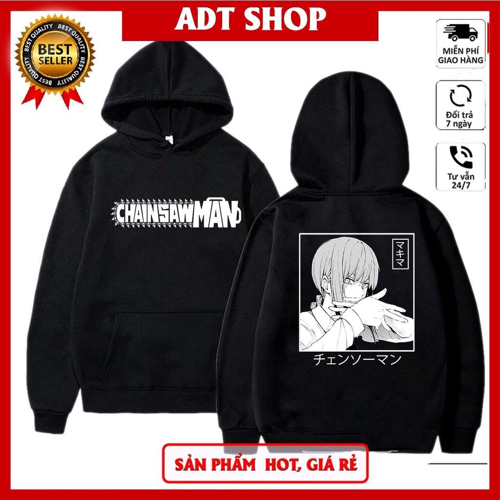 Bst Áo Hoodie in hình anime Chaisaw Man mẫu áo Makima ADT Shop độc đẹp