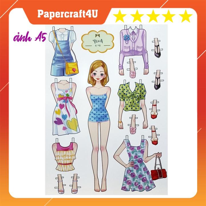 Bộ Đồ chơi cắt thủ công Búp bê giấy truyền thống D002