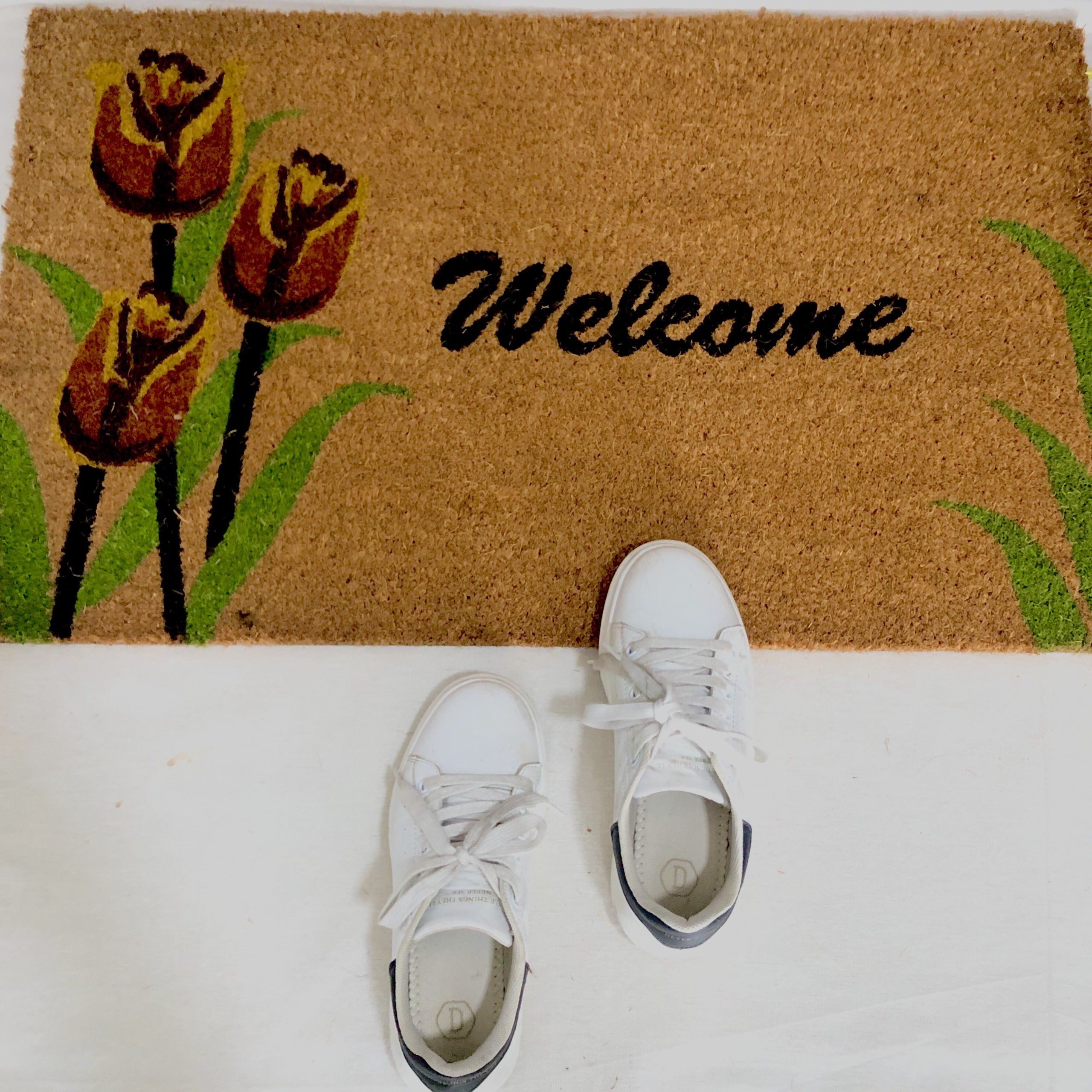 Thảm Chào Đón Xơ Dừa Welcome Trang trí tại các cửa, lối vào trong nhà và ngoài trời