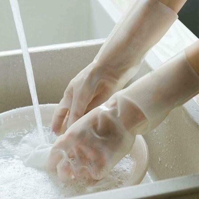 Găng tay cao su trắng siêu dai chất liệu an toàn
