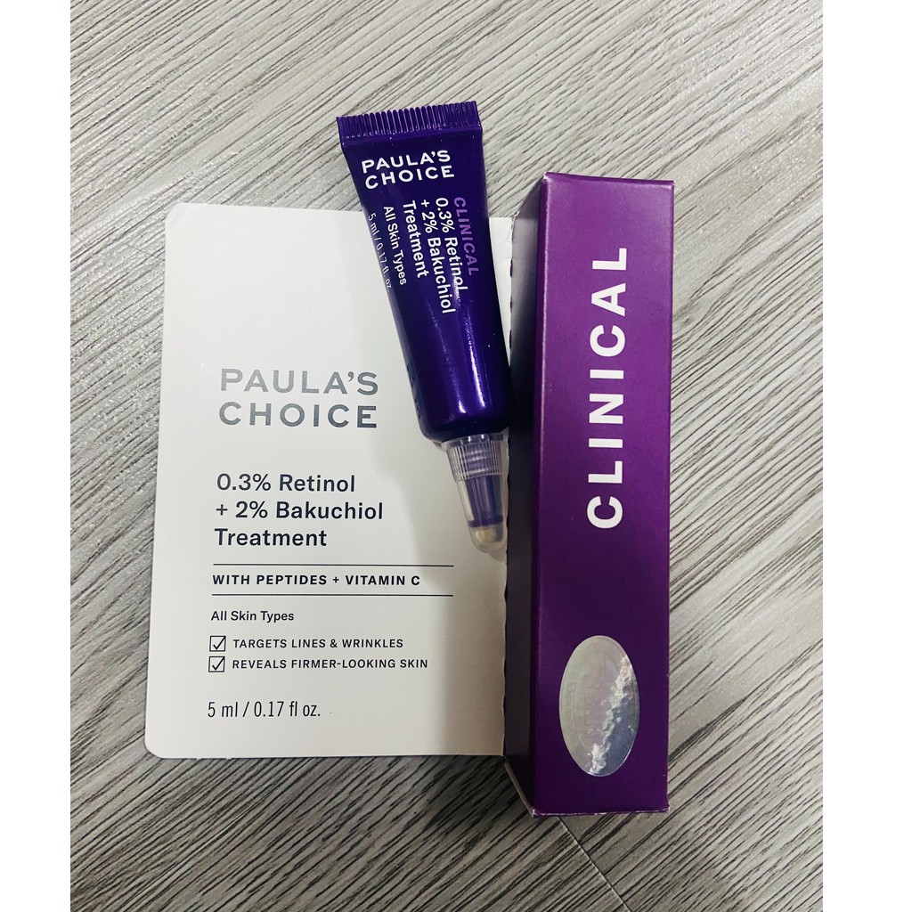 Paula's Choice Clinical 0.3% Retinol + 2% Bakuchiol Treatment -- Tinh Chất Hỗ Trợ Giảm Nếp Nhăn, Chống Lão Hóa