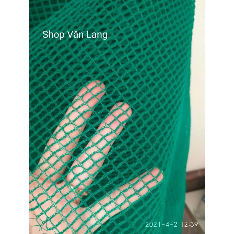 Lưới cước nhựa màu xanh khổ rộng 1,5 mét mắt dày 0,5cm