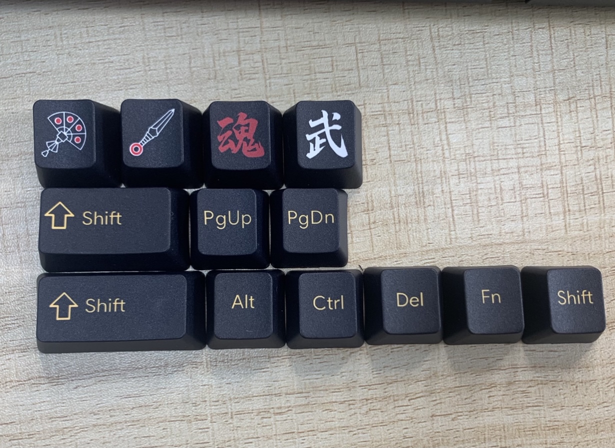 Keycap Cho Bàn Phím Cơ  SAMURAI Red Thick PBT Cherry Profile 129 Phím