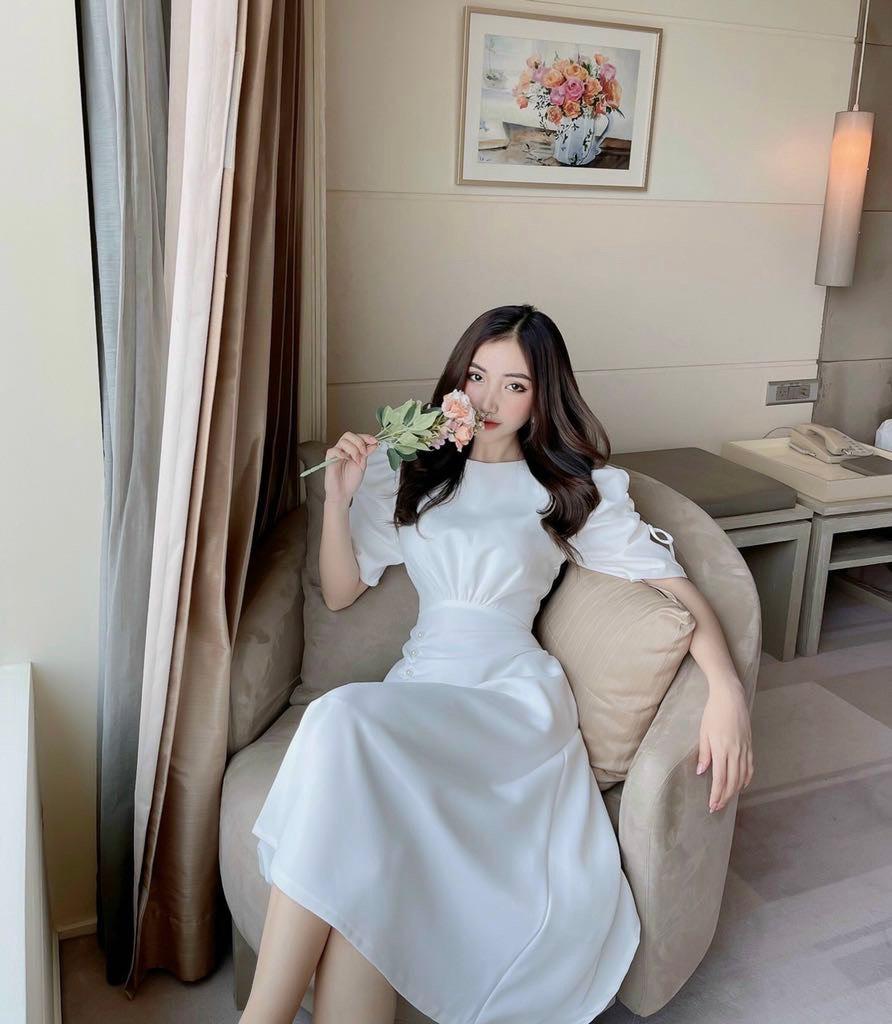 ĐẦM XÒE NHÚN EO KẾT HẠT RÚT TAY 74262135