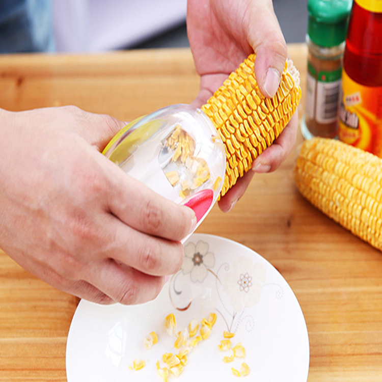 Dụng cụ tách hạt ngô bắp tươi 5 lưỡi dao mini cầm tay giữ nguyên hạt tiện lợi tiết kiệm thời gian