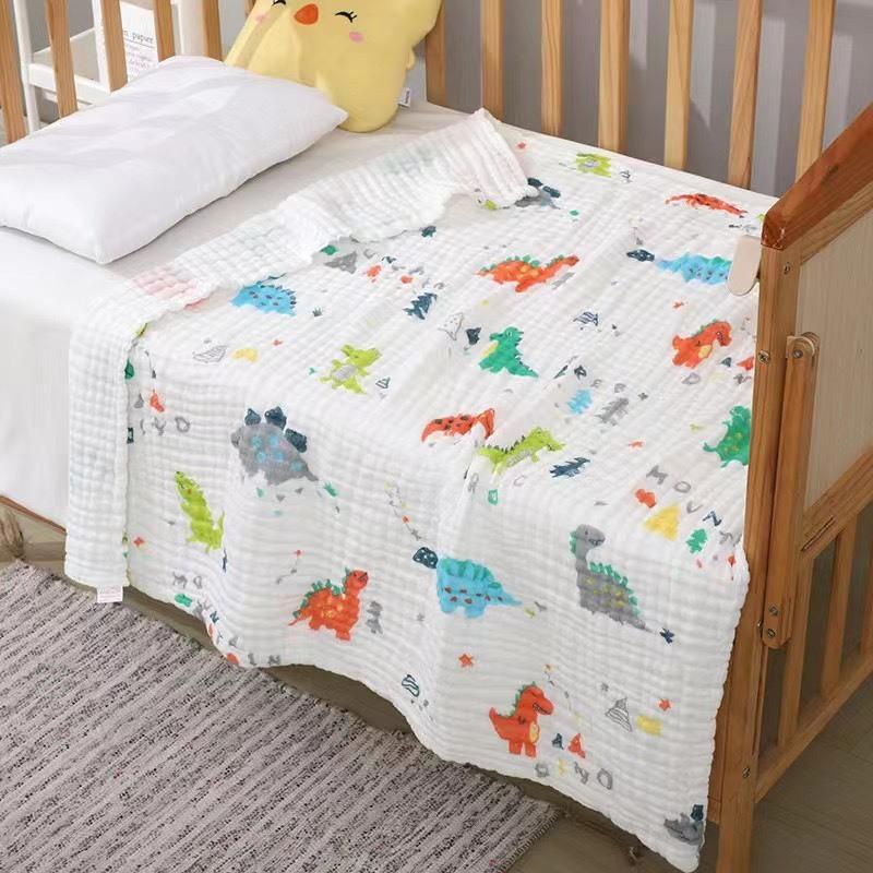 Khăn xô nhăn đa năng MANNY cotton mềm mại, thấm hút tốt dùng khăn tắm, khăn ủ, khăn che nắng cho bé