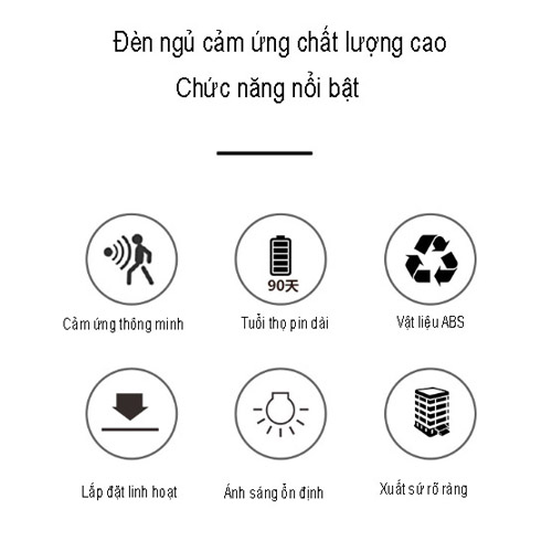 Đèn led cảm ứng 6 bóng sạc pin, ứng dụng phong phú: đèn ngủ, đèn trần, đèn tủ