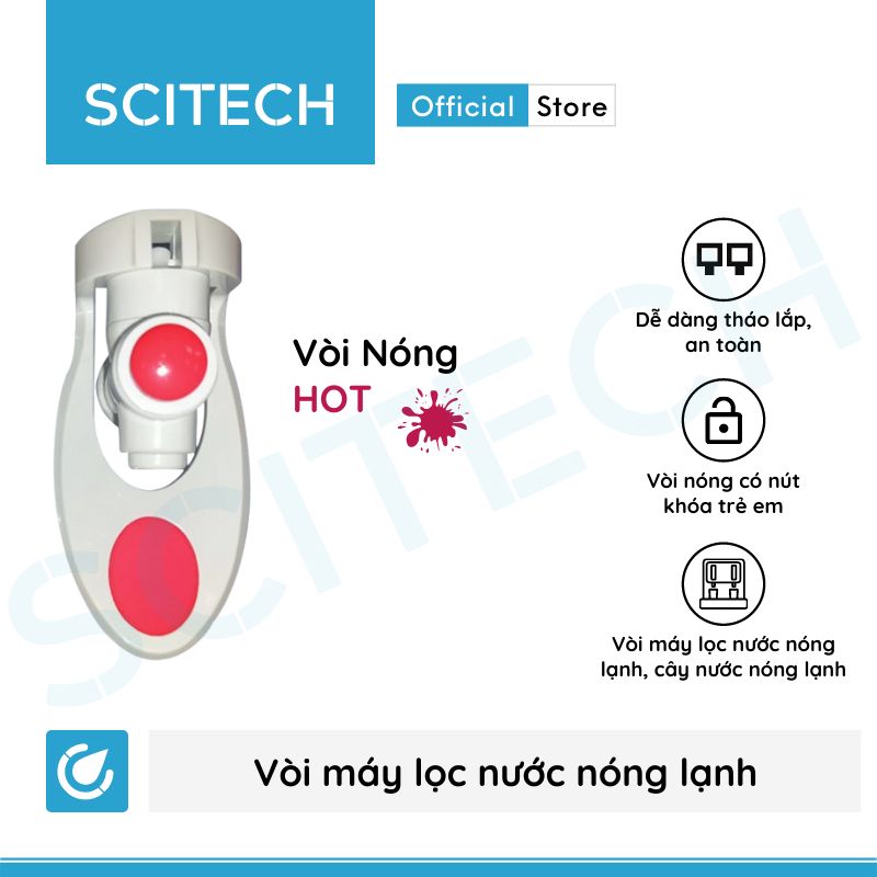 Vòi nóng lạnh dùng trong máy lọc nước nóng lạnh, cây nước nóng lạnh - Hàng chính hãng