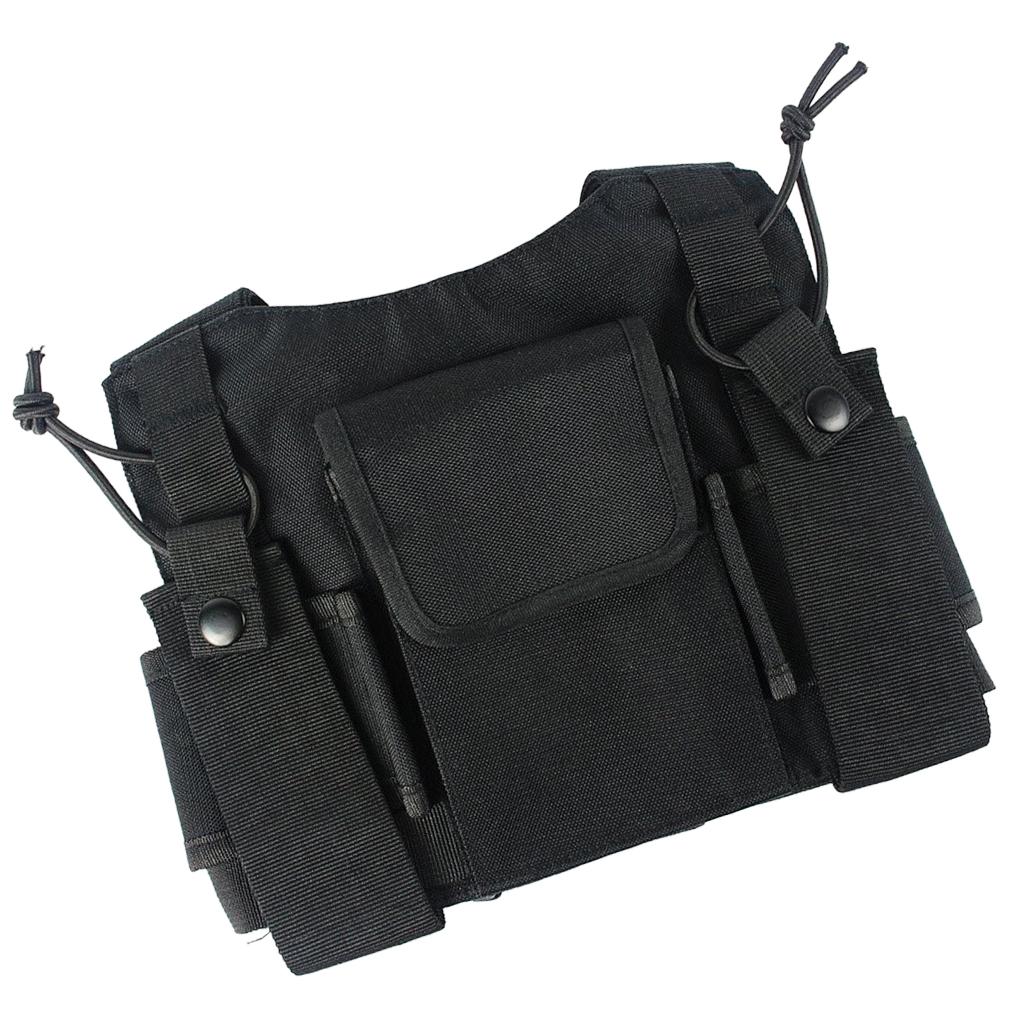 Radio Chest Harness Chest Front Pack Pouch Holster Vest Rig for Two Way Radio Walkie Talkie