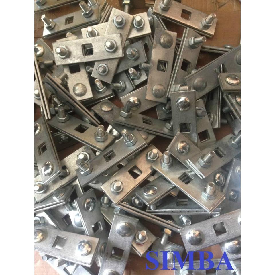 Combo 10 KẸP CÁP 2 RẢNH 3 LỔ, kẹp sắt dùng trong công việc giữ cố định, căng dây cáp, giữ dây cáp giằng khi móc tăng đơ.