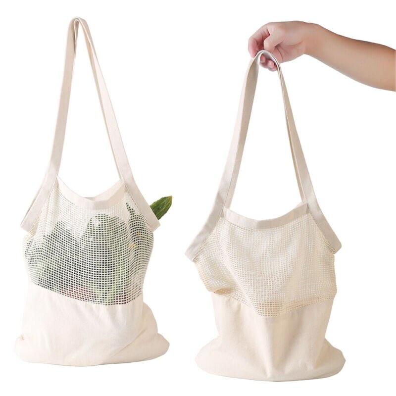 1PC 2019 New Mesh Net Turtle Bag String Shopping Bag Reusable Fruit Storage Handbag Totes Women Shopping Mesh Bag Shopper Bag