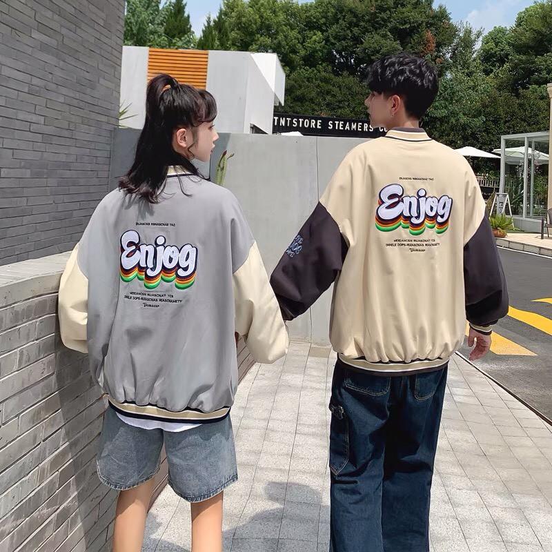 ÁO DÙ BOMBER JACKET ENJOY NAM NỮ - ULZZANG UNISEX TRẺ TRUNG NĂNG ĐỘNG