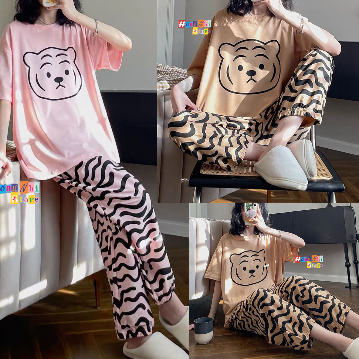 Quần Hoạt Hình Dài Bo Lai Cọp Vằn Cartoon Pant V2 Oversize Ulzzang Unisex - MM