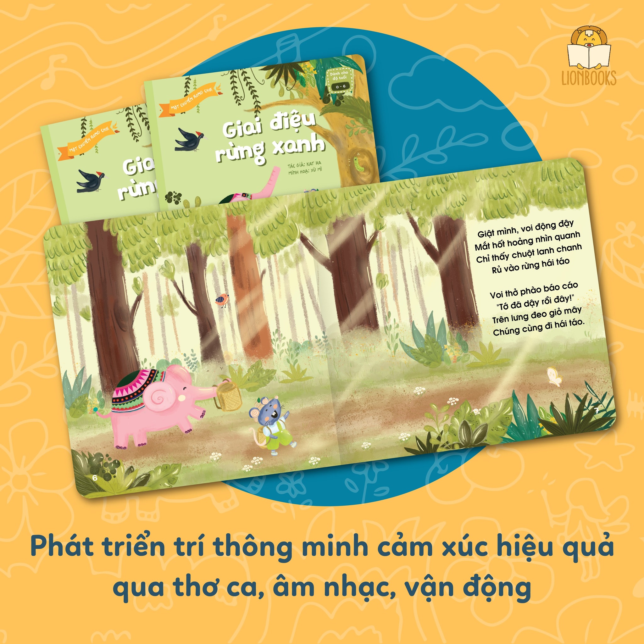 Combo Sách Kể Chuyện Âm Nhạc - Bộ "MỘT CHUYẾN RONG CHƠI" - Sách Thơ & Âm Nhạc Cho Bé Mầm Non 0-3 4-5-6 Tuổi
