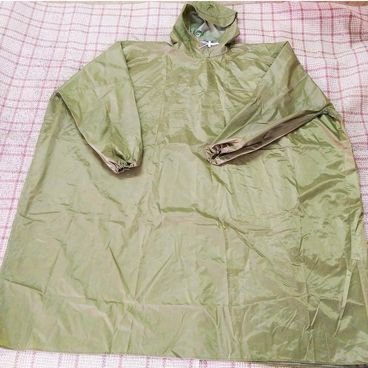 Aó mưa bít không xẻ tà, áo mưa bít vải dù siêu nhẹ