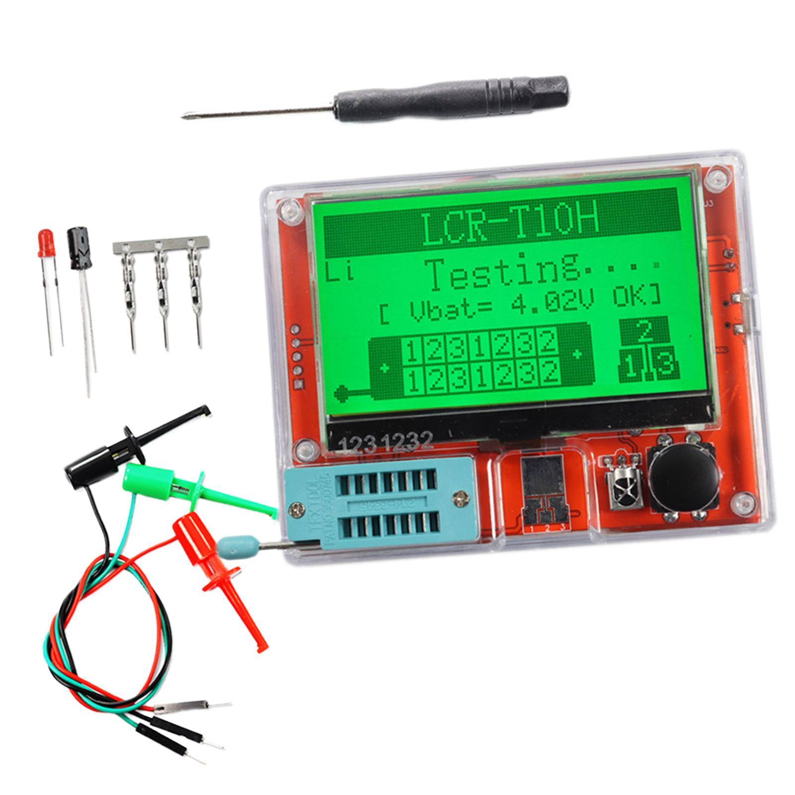 Mos Esr Meter, Multifunction Meter Graphical Tester Meter, T10H Transistor Tester for Capacitance, Inductance Igbt Triode mos