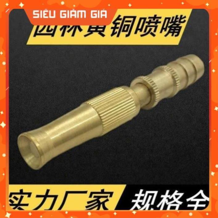 Đầu vòi xịt tăng áp mini Đầu vòi tăng áp đa năng bằng đồng tưới cây rửa xe cực mạnh 206587 tặng đai