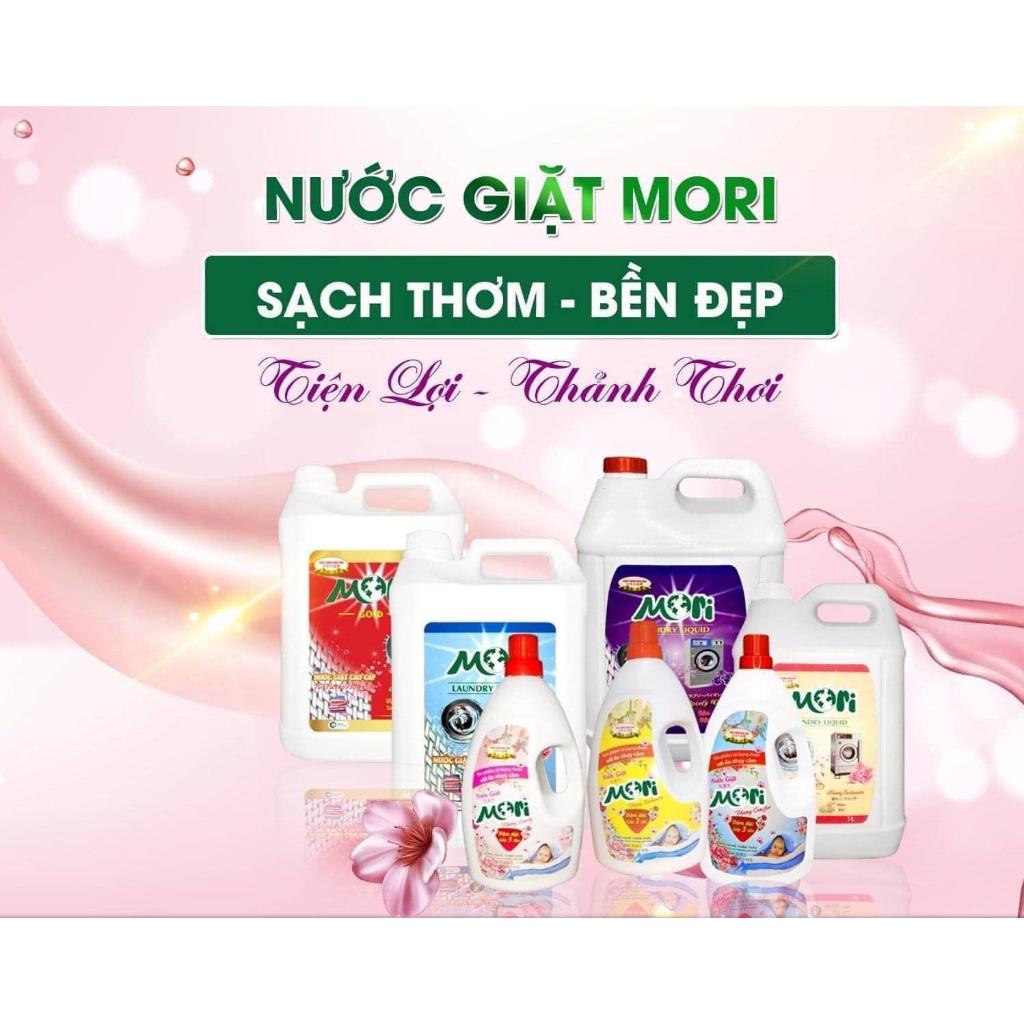 COMBO SIÊU TIẾT KIỆM Nước Giặt Mori Hương Lovely Can 4.75kg Và Nước Xả Vải Hương Lovely Can 5l