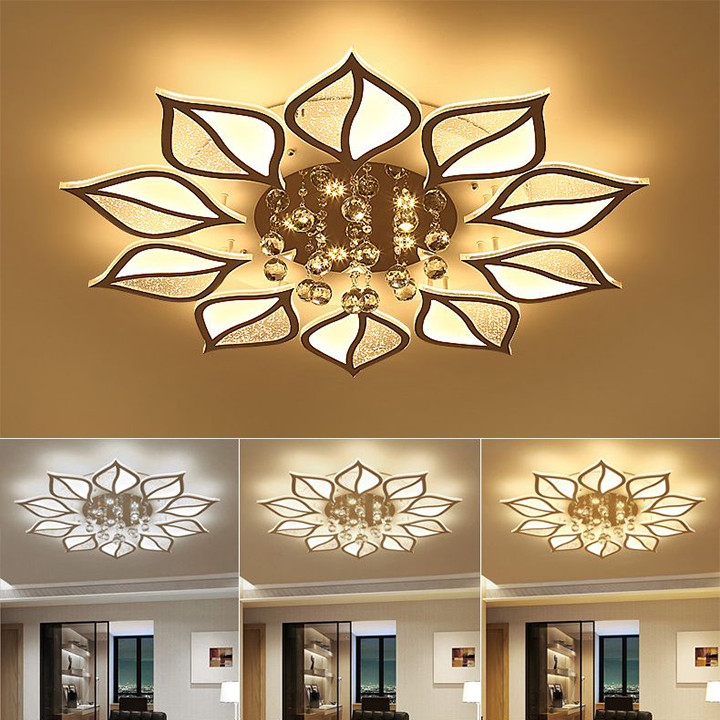 Đèn chùm pha lê phòng khách đẹp - HOMELADY07