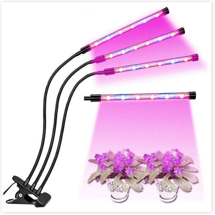 Đèn LED trồng cây 3 nhánh 30W có kẹp chân hẹn giờ USB