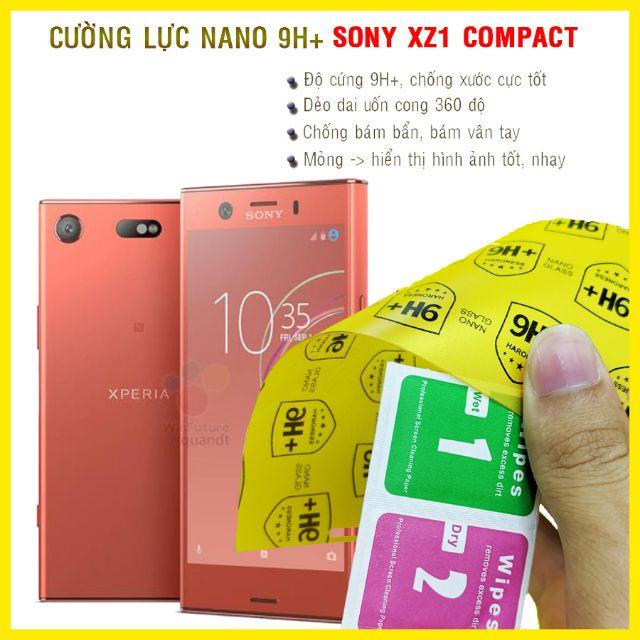 Dán cường lực dẻo nano mặt trước, mặt sau dành cho Sony XZ1 Compact