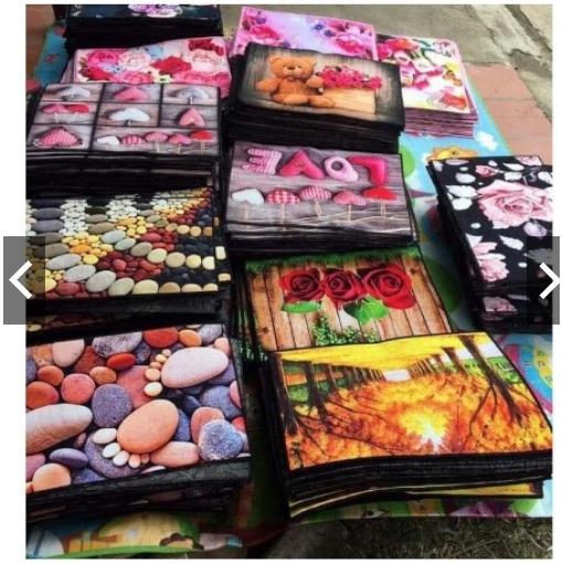 COMBO 10 THẢM LAU CHÂN HOA 3D CAO CÂP KT 40-60