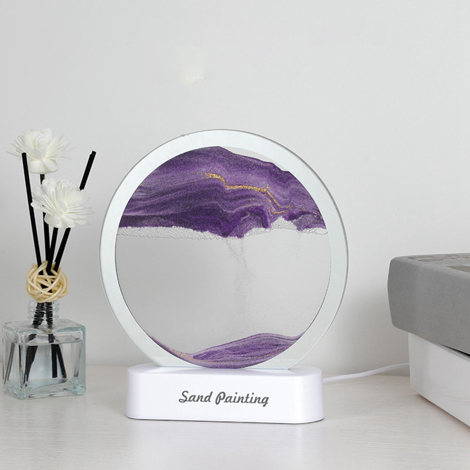 Art Picture Night Light Quicksand Painting Table Lamp for Home Decor