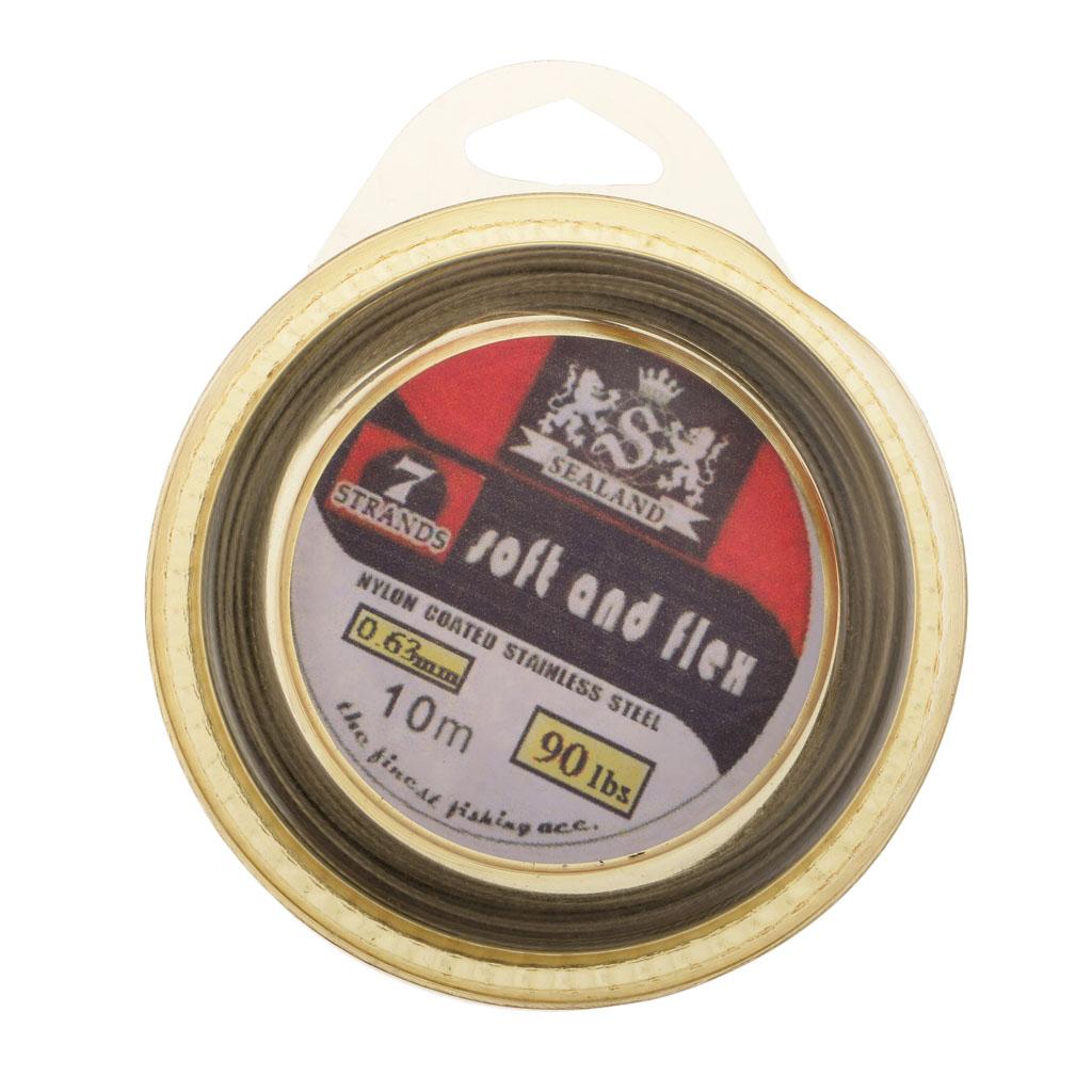 10m Durable Stainless Steel Coating Fishing Wire Leader Jigging Line Trace 70/90/120/150LB