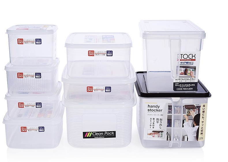 Hộp bảo quản thực phẩm hình chữ nhật, nắp mềm 2 lít - Hàng nội địa Nhật Bản