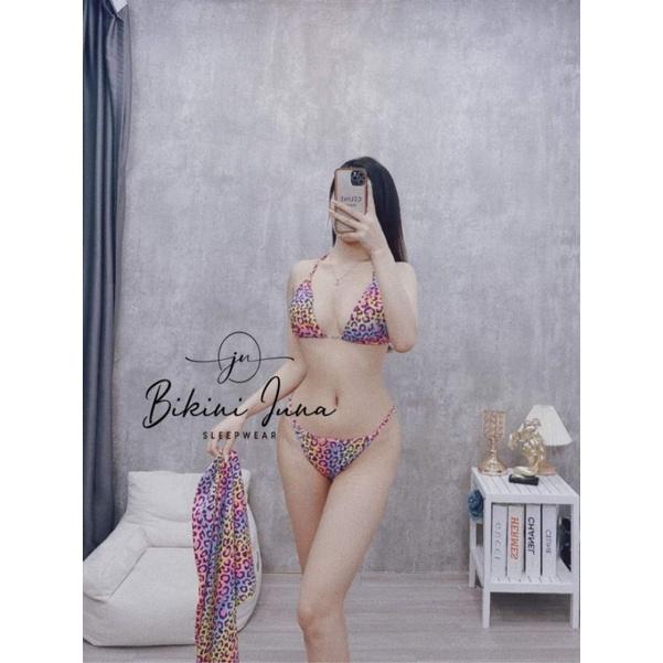 bikini đồ bơi tam giác trắng đen beo 7 màu mẫu mới