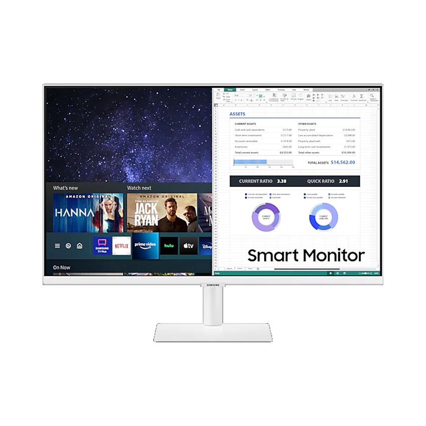 Màn hình  Samsung LS27AM501NEXXV (27inch/FHD/VA/60Hz/8ms/250nits/HDMI/Tivi+Remote/Trắng) - Hàng Chính Hãng