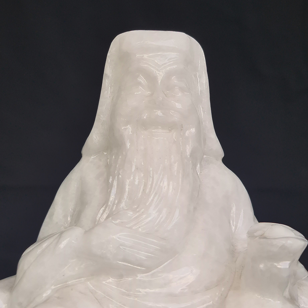 Bộ Thần Tài Thổ Địa - Đá Trắng - 16Cm - Mx