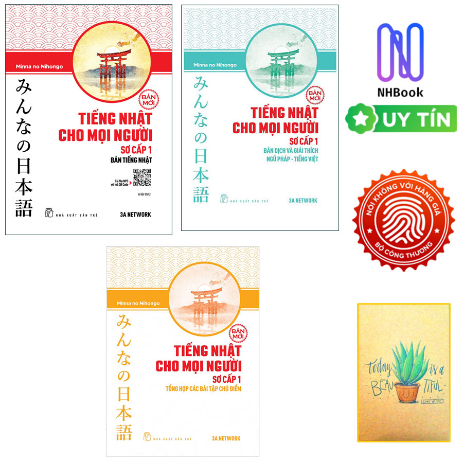 Combo Sách Tiếng Nhật Dành Cho Mọi Người - Sơ Cấp 1: Bản Tiếng Nhật + Bản Dịch Và Ngữ Pháp - Tiếng Việt + Tổng Hợp Các Bài Tập Chủ Điểm