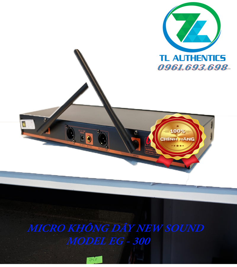 Micro không dây New Sound model EG300 hàng chính hãng nhập khẩu 2024 Chống Hú Cao Cấp Thế Hệ Mới Sóng Siêu Khỏe, Hát Cực Nhẹ, Tần Số Sóng Ổn Định