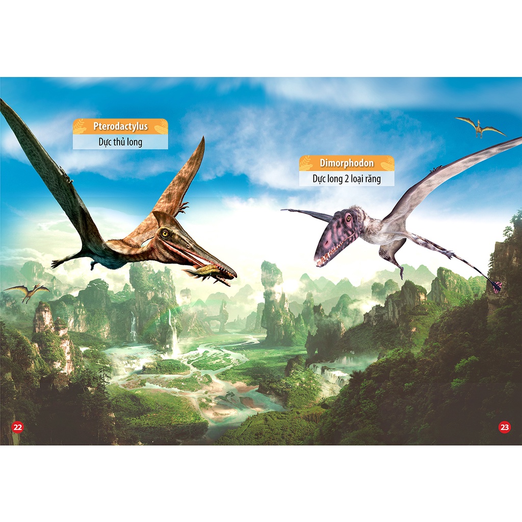 Sách - Thư Viện Hình Ảnh Song Ngữ Đầu Tiên Của Bé - Thế Giới Khủng Long-BC