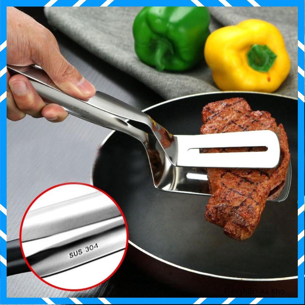 Xả Kho kẹp inox gắp lật thức ăn