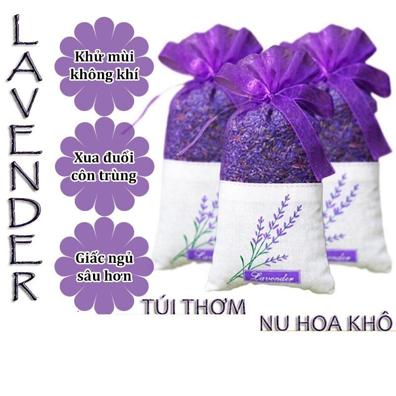 TÚI THƠM NỤ HOA KHÔ LAVENDER NGUYÊN CHẤT KHỬ MÙI NHANH HƯƠNG THƠM DỊU NHẸ