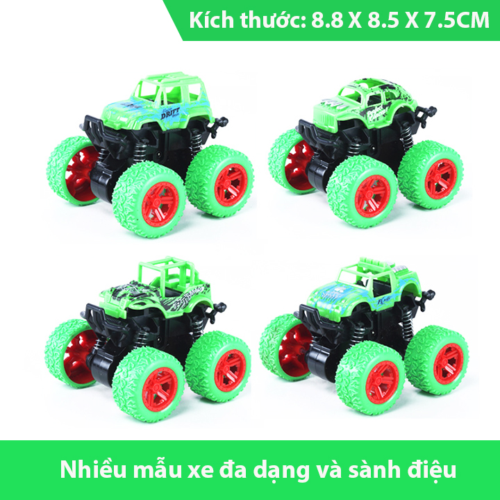 Xe ô tô đồ chơi cho bé trai, xe địa hình bánh đà cho trẻ em nhào lộn 360 độ chạy đà cực mạnh bằng nhựa nguyên sinh ABS – DC054