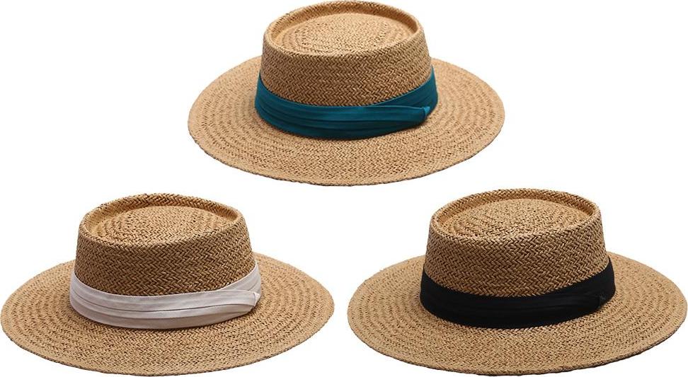 Womens Straw Hat Boater Sun Hat Foldable UV Protection Bucket Fedora Hats Cap
