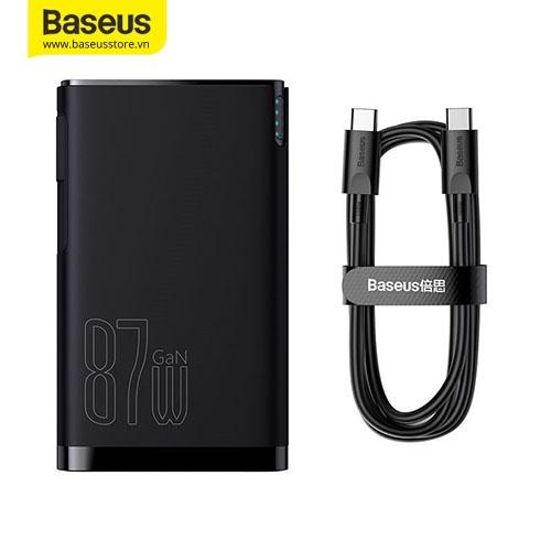 Củ Sạc Nhanh Kiêm Pin Dự Phòng Baseus Power Station 4 Hybrid GaN Power Bank Adaptor 10000mAh 87W ( Hàng Chính Hãng)